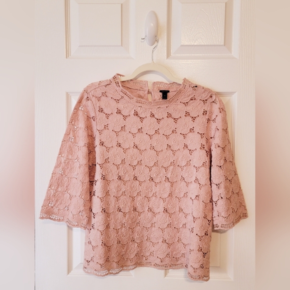 Pink Boho Lace Blouse - Picture 1 of 4